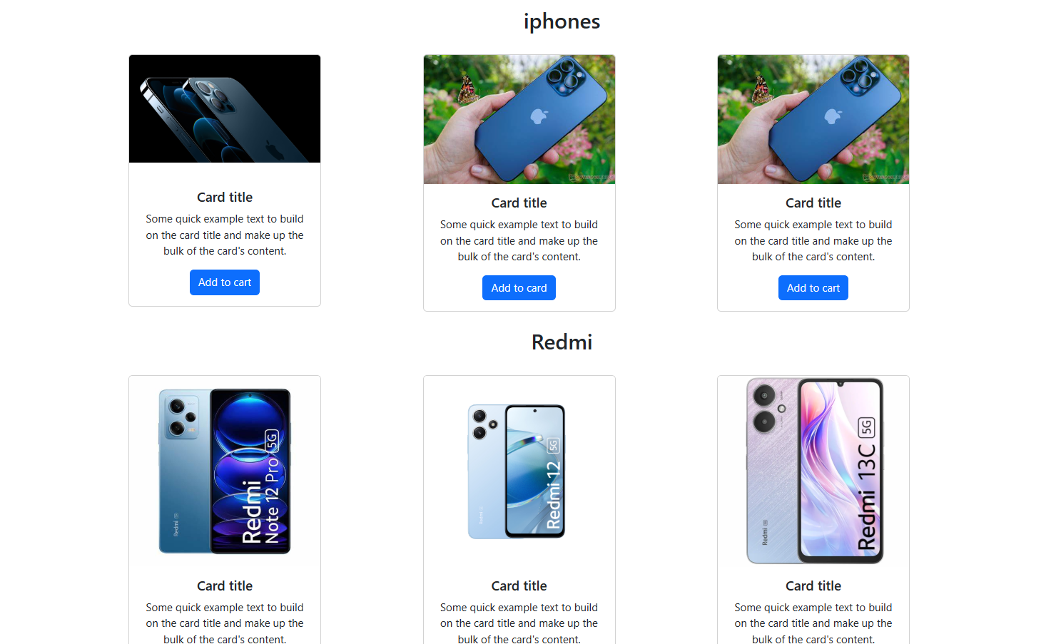 Mobile Store Website Screenshot